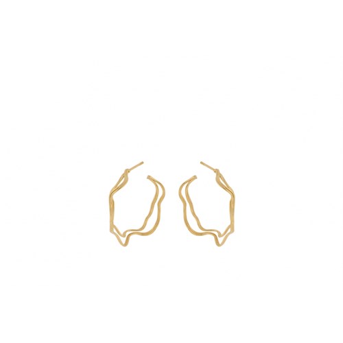 Pernille Corydon Double Wave Earring e-456-gp